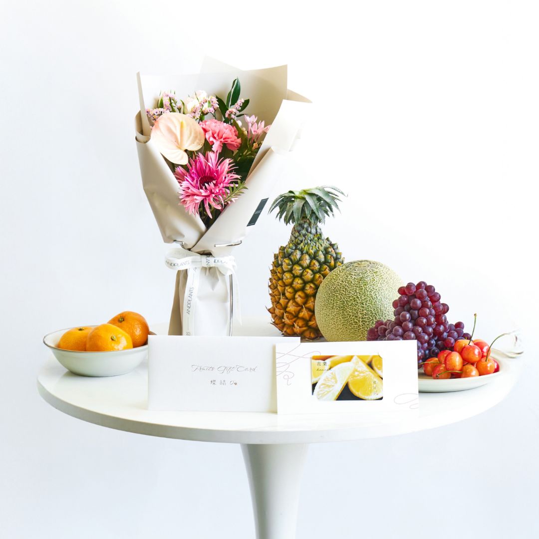 季節の花束と花葉