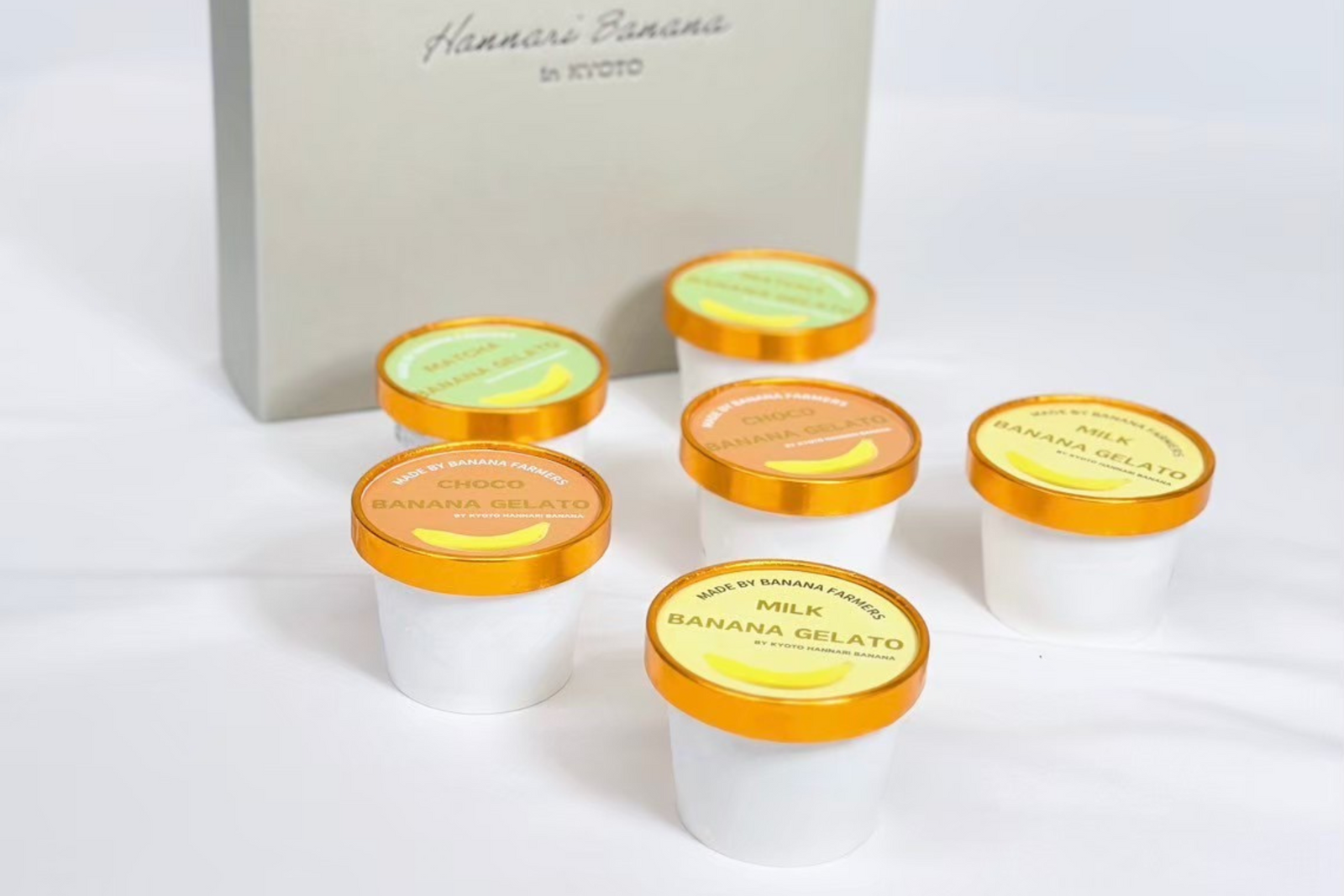 冷凍でお届け】京都府亀岡産 はんなりバナナのジェラートBOX3種6個入
