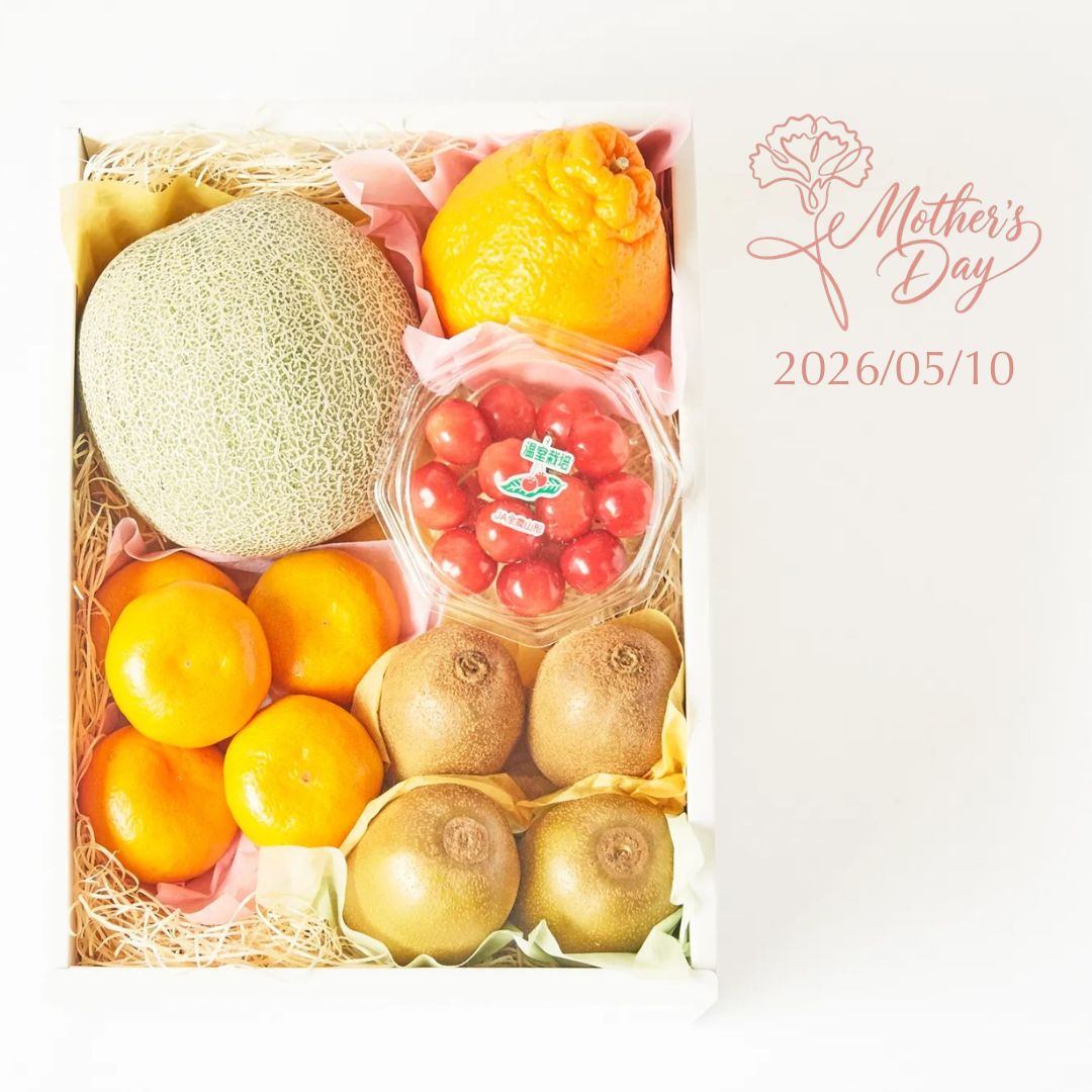 【母の日】赤肉メロンと季節のフルーツセット