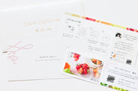 季節の花束（ピンク）とフルーツギフトカード-花葉-Hanaba