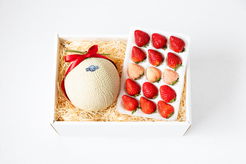 マスクメロンとあまおうのセット